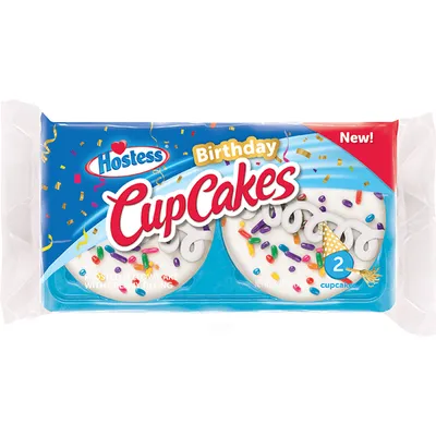 Hostess Cupcakes Frosted Yellow Cake with Creamy Filling - Birthday 3.27 oz Bag
