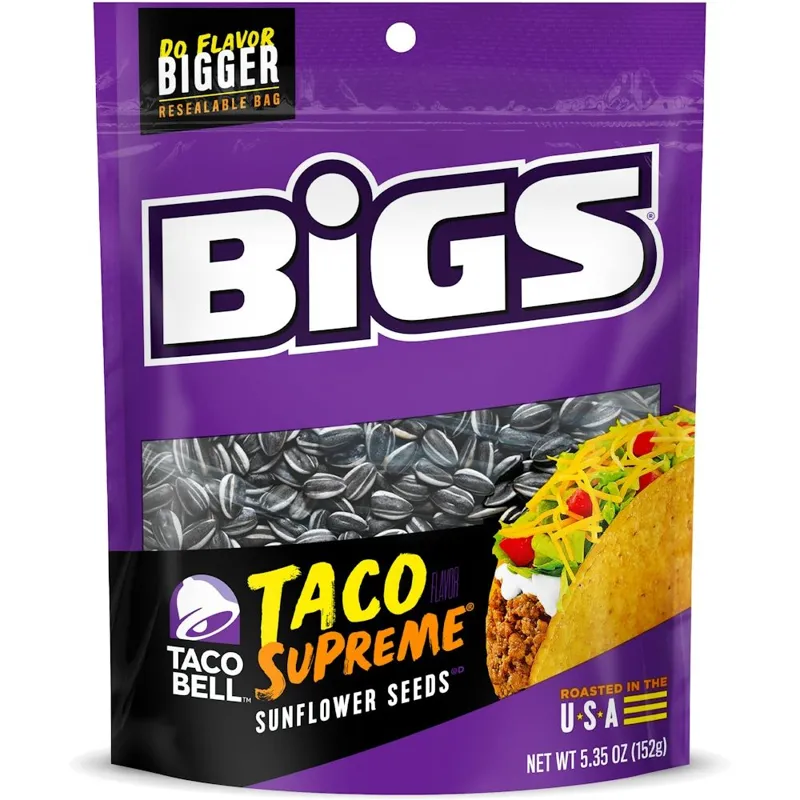 BIGS Taco Bell Taco Supreme Sunflower Seeds Bag view 1