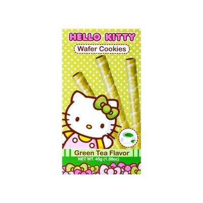 Hello Kitty Wafer Cookies Green Tea Flavor 1.58 oz