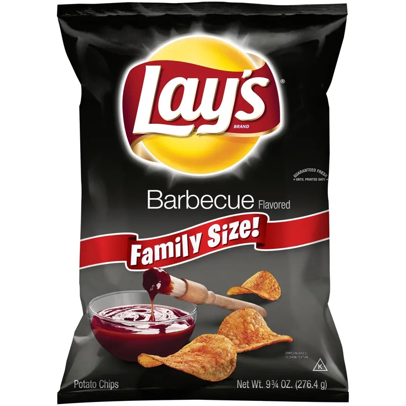 Lay's Barbecue Flavored Potato Chips Family Bag view 1