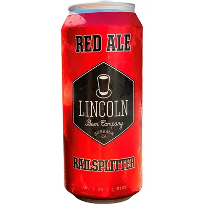 Lincoln Beer Co Railsplitter Red Ale 4pk 16 oz Cans