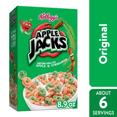 Kellogg's Apple Jacks Cereal 8.9 oz Box