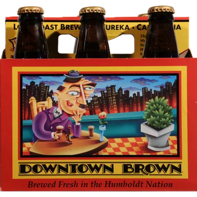 Lost Coast Downtown Brown Ale 6 Pack 12oz Bottles