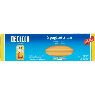 De Cecco Spaghetti no.12 Pasta 16oz Bag