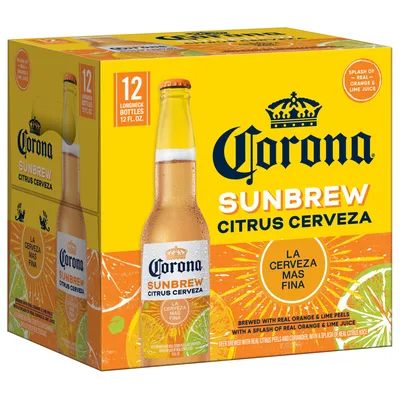 Corona Sunbrew Citrus Cerveza 12 Pack 12 oz Bottles