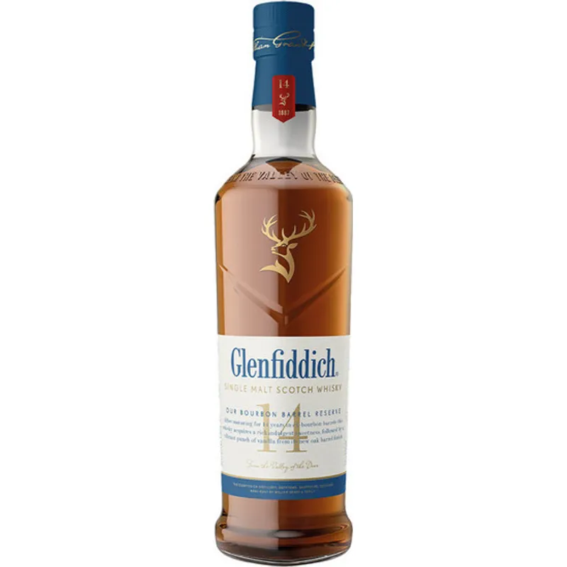 Glenfiddich Single Malt Scotch Whisky Bourbon Barrel Reserve 14 Year view 1