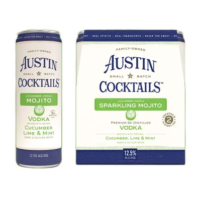 Austin Cocktails Cucumber Vodka Sparkling Mojito 4 Pack 8.4 oz Cans