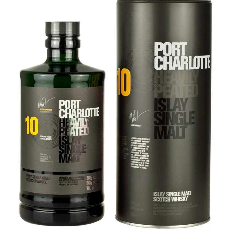 Bruichladdich Port Charlotte Heavily Peated Islay Single Malt Scotch Whisky view 1