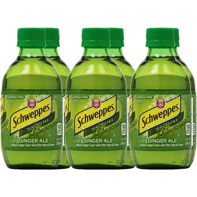 Schweppes Ginger Ale, 6x 10 oz bottle