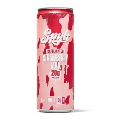 SPYLT Strawberry Milk Caffeinated Protein Drink 11 oz Can