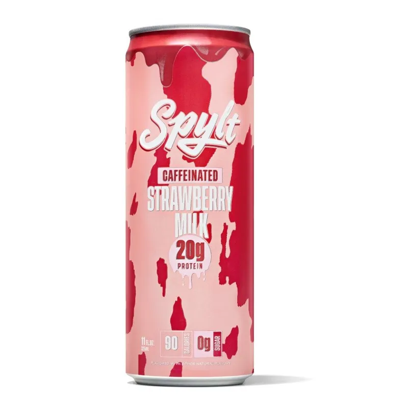 SPYLT Strawberry Milk Caffeinated Protein Drink view 1