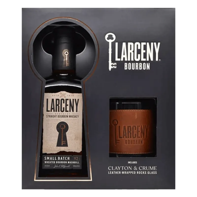 Larceny Small Batch Bourbon Gift Set with Rocks Glass view 1
