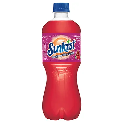 Sunkist Raspberry Blood Orange 20 oz bottle