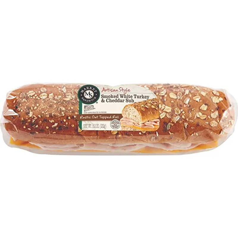 Deli Express Artisan Style Smoked White Turkey & Cheddar Sub view 1