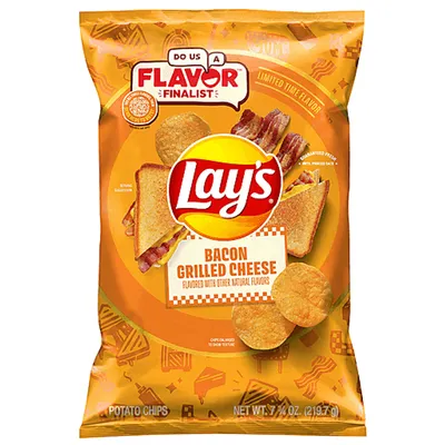 Lay's Bacon Grilled Cheese Potato Chips 7.75 oz Bag