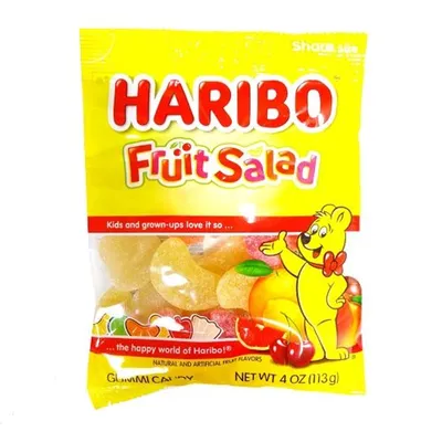 Haribo Fruit Salad Gummi Candy 4 oz bag