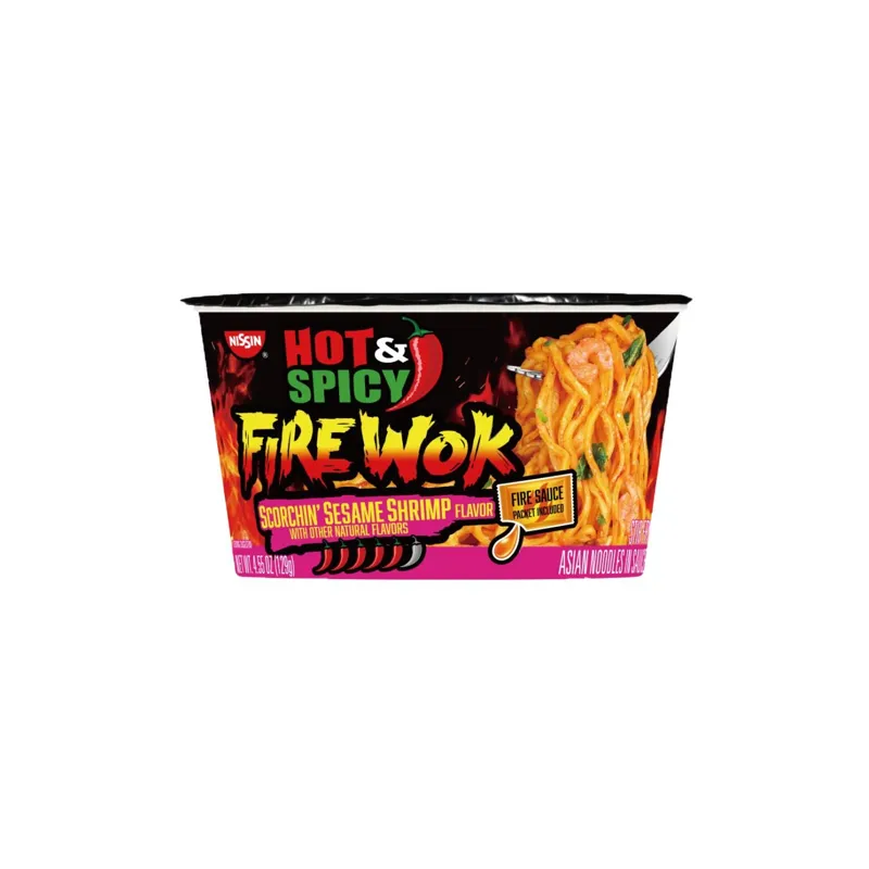 Nissin Hot & Spicy Fire Wok Scorchin' Sesame Shrimp view 1