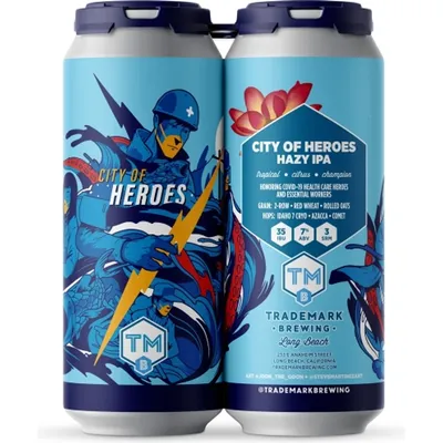 Trademark Brewing City of Heroes Hazy IPA 4 Pack 16 oz Cans 7% ABV