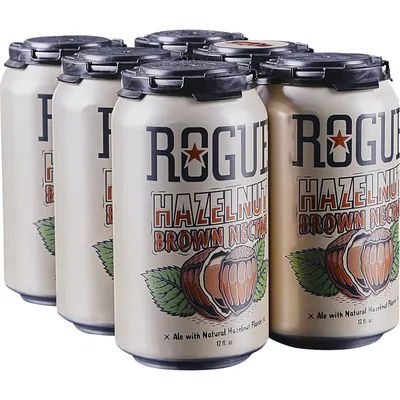 Rogue Hazelnut Brown Nectar Ale Beer 6 Pack 12oz Cans