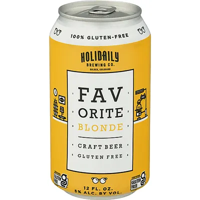 Holidaily Brewing Co. Beer Favorite Blonde 12oz Can