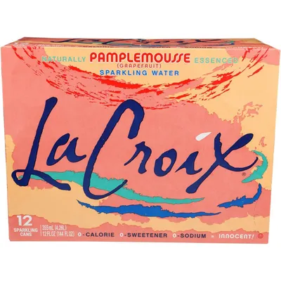 La Croix Pamplemousse Pink Grapefruit 12 Pack 12oz Cans
