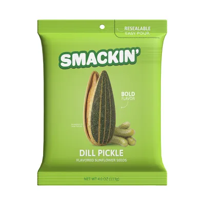 Smackin Dill Pickle Sunflower Seeds 4 oz Bag