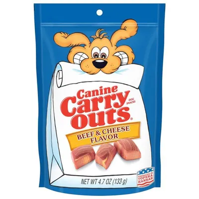 Canine Carry Outs Beef & Cheese Flavor Dog Treats 4.7 oz Bag