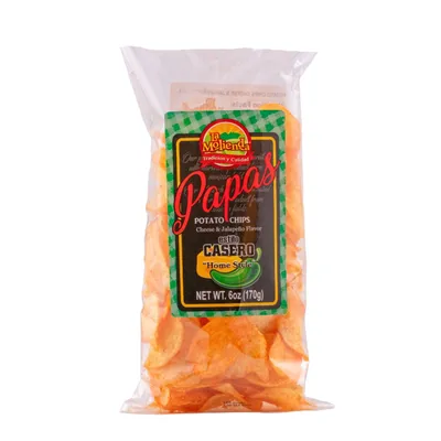 La Molienda Papas Potato Chips Cheese & Jalapeno Flavor 6 oz Bag