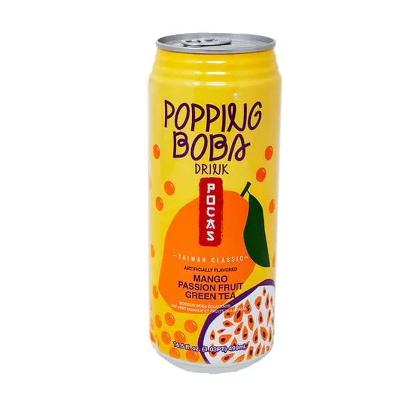 Pocas Popping Boba Mango Passion Fruit Green Tea view 1