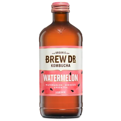 Organic Brew Dr Kombucha Watermelon 14oz Bottle