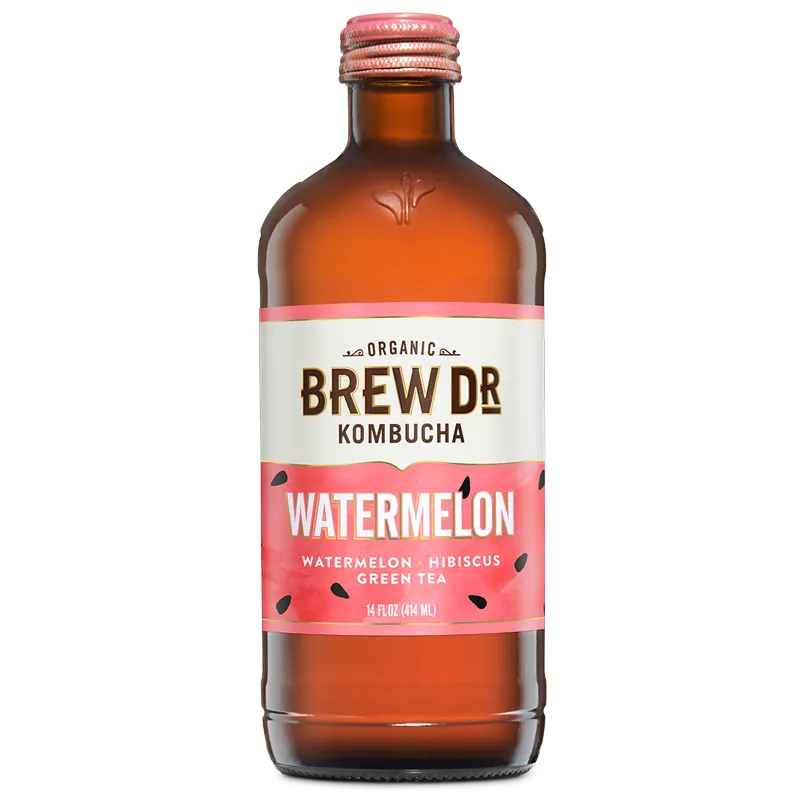 Organic Brew Dr Kombucha Watermelon view 1