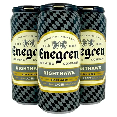 Enegren Nighthawk Black Lager 4 Pack 16 oz Cans