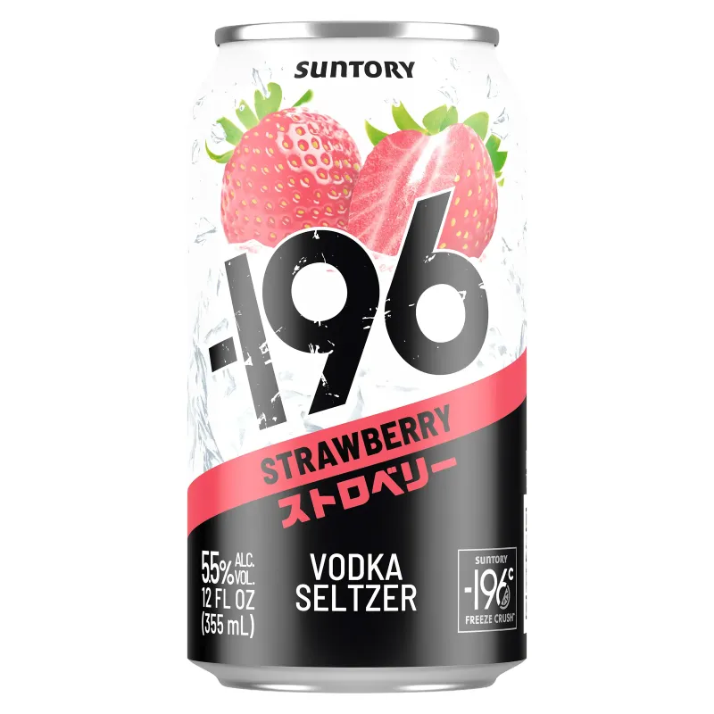 Suntory -196 Strawberry Vodka Seltzer view 1