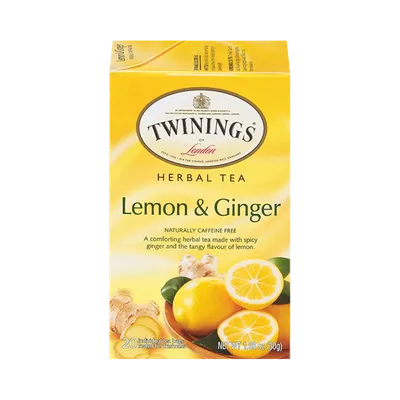 Twinings Lemon & Ginger Herbal Teabags 20x 1oz Boxes