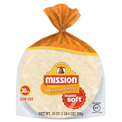 Mission White Corn Tortillas 30 Count 25 oz Bag