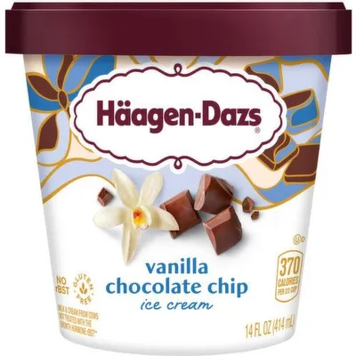 Haagen-Dazs Vanilla Chocolate Chip 14oz Container