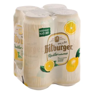 Bitburger Lemon Radler 4 Pack 16 oz Cans