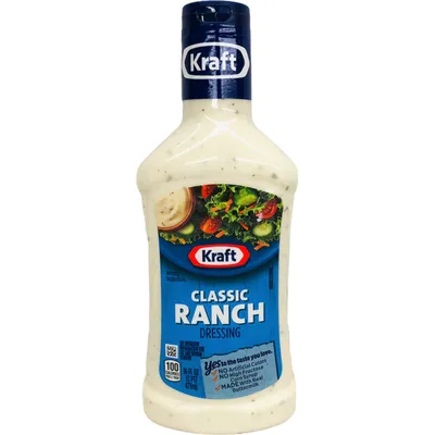 Kraft Classic Ranch Dressing 16oz Plastic Bottle