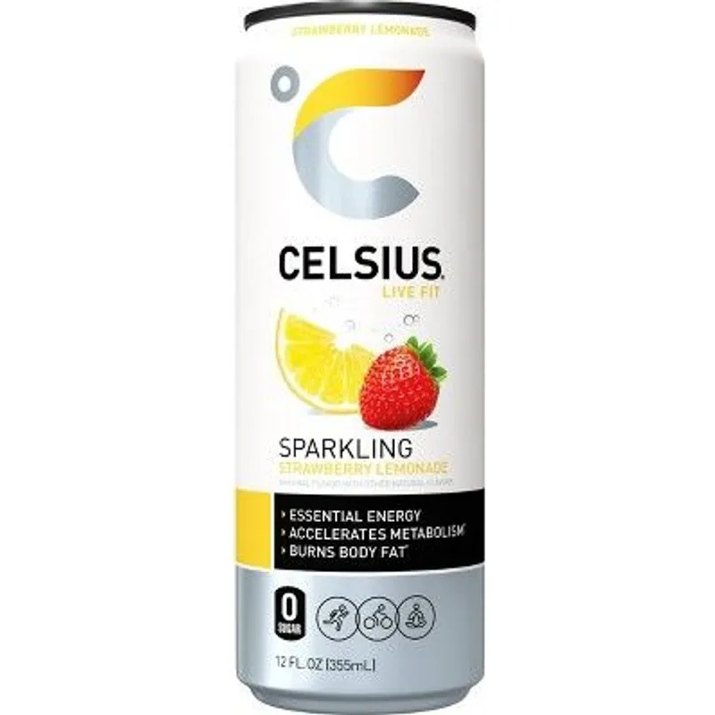Celsius Sparkling Strawberry Lemonade Energy Drink view 1