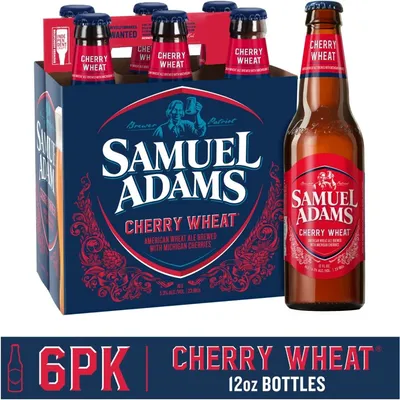 Samuel Adams Cherry Wheat 6 Pack 12 oz Bottles
