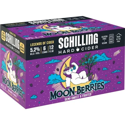 Schilling Moon Berries Hard Cider 6 Pack 12 oz Cans