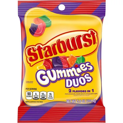 Starburst Gummy Duos Candy 5.8oz Bag