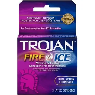 Trojan Fire & Ice Dual Action Lubricated Condoms