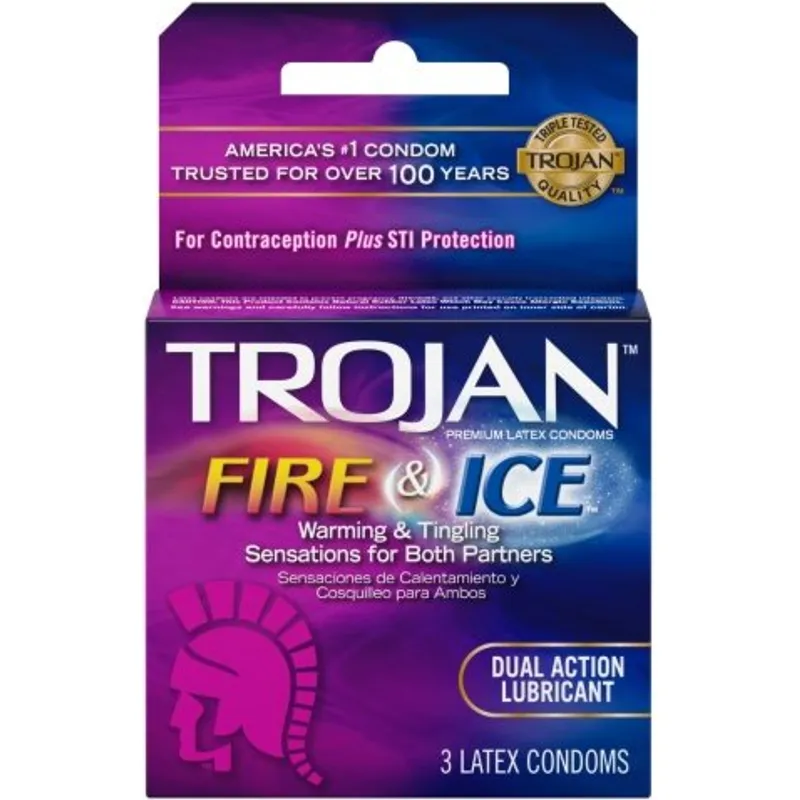 Trojan Fire & Ice Dual Action Lubricated Condoms view 1