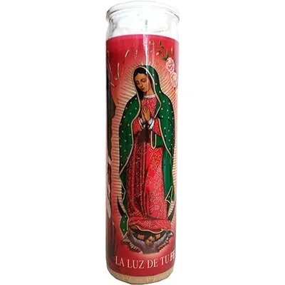 La Luz De Tu Fe White Aroma Candle 8 inch 8inch