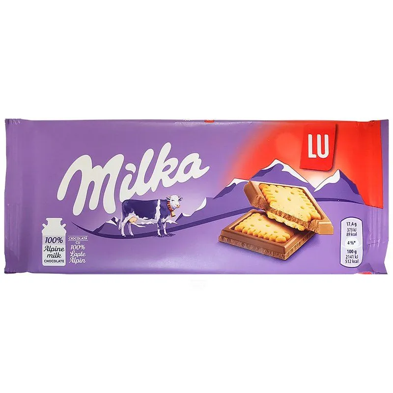 Milka LU Milk Chocolate Biscuit Bar view 1