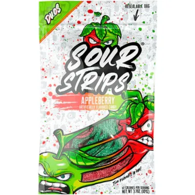 Sour Strips 3.7oz Bag Appleberry