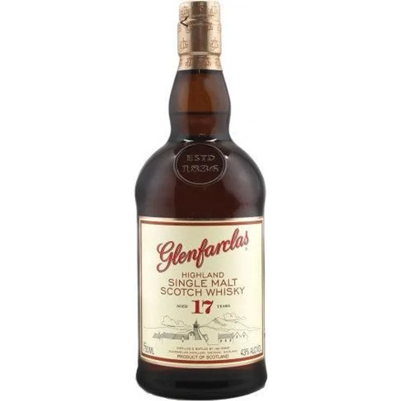 Glenfarclas 86 Proof Single Highland Malt Aged 17 Years Scotch Whisky view 1