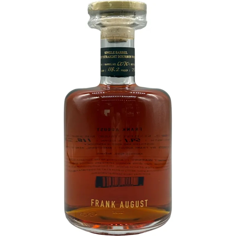 Frank August Single Barrel 7 Year Kentucky Straight Bourbon Whiskey view 1