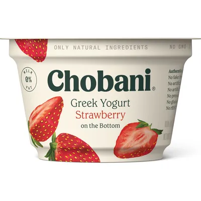 Chobani Strawberry on the Bottom Greek Yogurt 5.3oz Container
